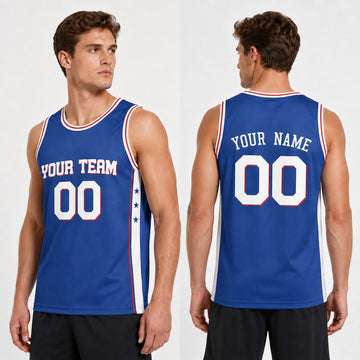 Personalized Philadelphia 76ers Basketball Jersey - Royal Swingman Icon Style, Custom Name & Number-1