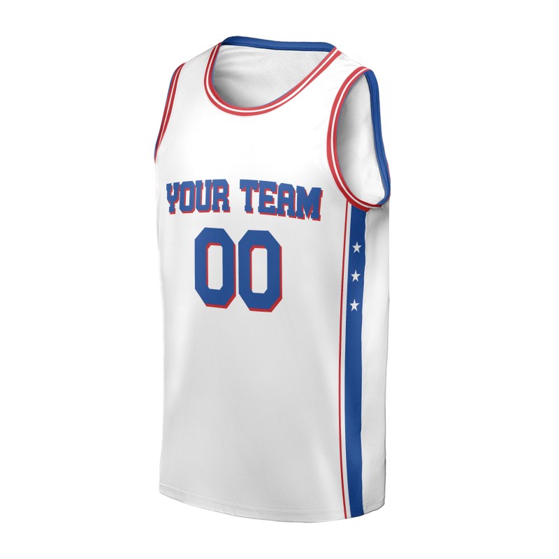Personalized Philadelphia 76ers Basketball Jersey - White Fast Break Association Style, Custom Name & Number-3