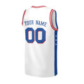 Personalized Philadelphia 76ers Basketball Jersey - White Fast Break Association Style, Custom Name & Number-4