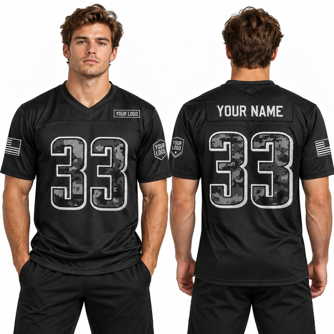 Personalized Philadelphia Eagles 2026 Salute to Service Football Jersey – Black, Custom Name Patch, Team Name, Number & Logo-1