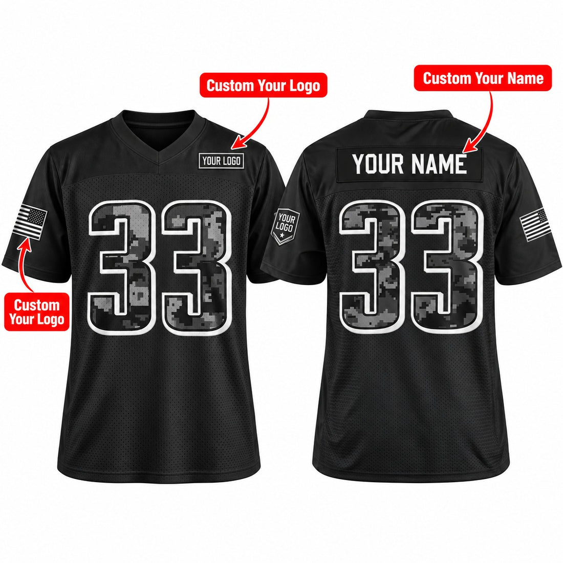 Personalized Philadelphia Eagles 2026 Salute to Service Football Jersey – Black, Custom Name Patch, Team Name, Number & Logo-1