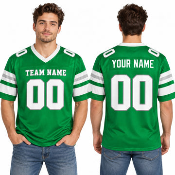 Personalized Philadelphia Eagles Football Jersey – Kelly Green Legacy Style, Custom Name Patch, Team Name, Number & Logo-1