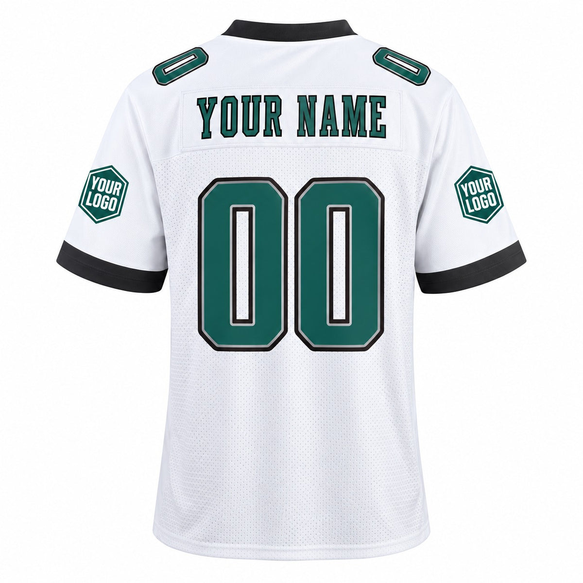 Personalized Philadelphia Eagles Football Jersey – White Game Style, Custom Name Patch, Team Name, Number & Logo-4
