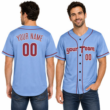 Personalized Philadelphia Phillies Baseball Jersey - Light Blue Alternate Style, Custom Name & Number-1