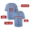 Personalized Philadelphia Phillies Baseball Jersey - Light Blue Alternate Style, Custom Name & Number-2