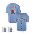 Personalized Philadelphia Phillies Baseball Jersey - Light Blue Alternate Style, Custom Name & Number-5