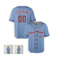 Personalized Philadelphia Phillies Baseball Jersey - Light Blue Alternate Style, Custom Name & Number-6