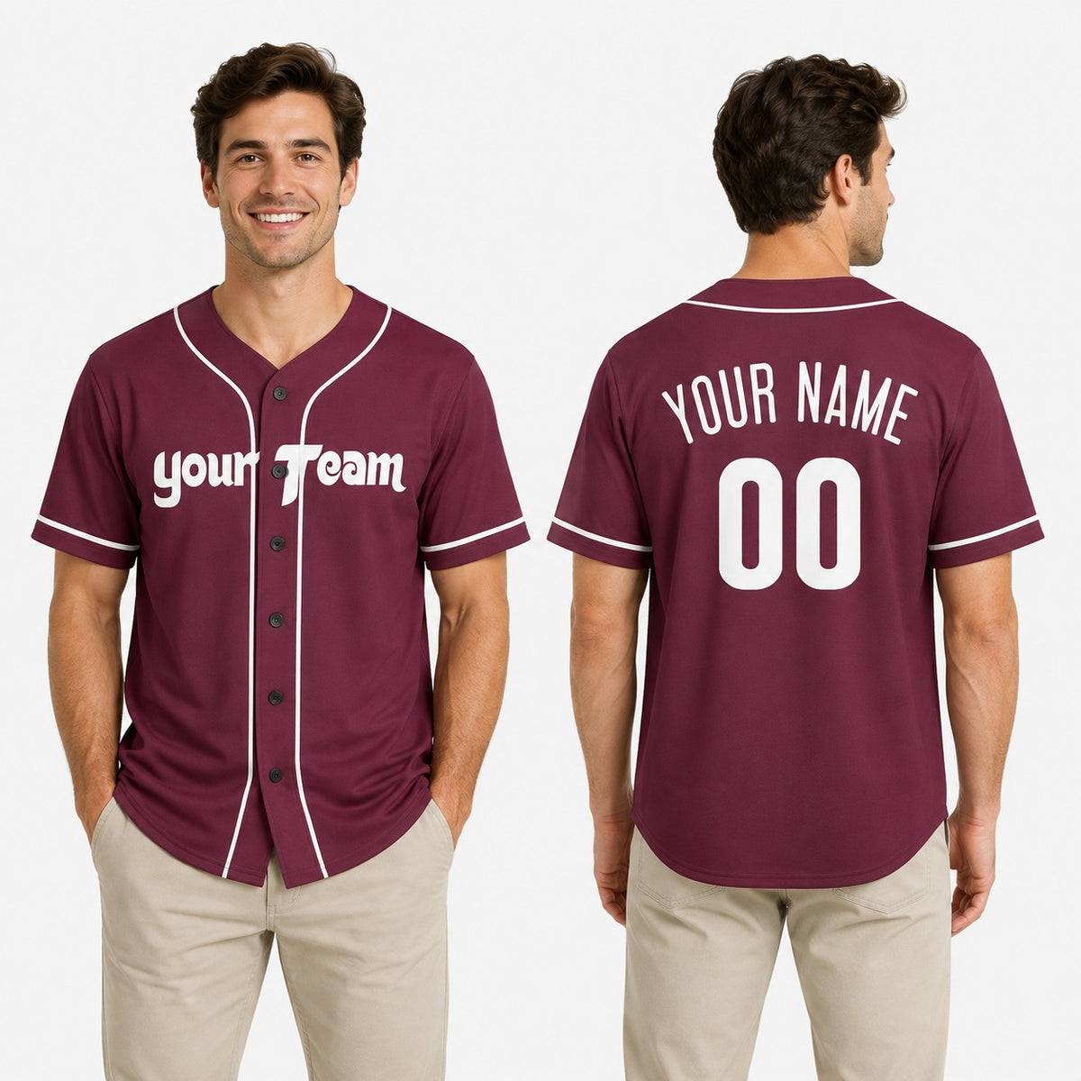 Personalized Philadelphia Phillies Baseball Jersey - Maroon Throwback Cooperstown Style, Custom Name & Number-1