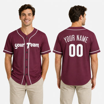 Personalized Philadelphia Phillies Baseball Jersey - Maroon Throwback Cooperstown Style, Custom Name & Number-1