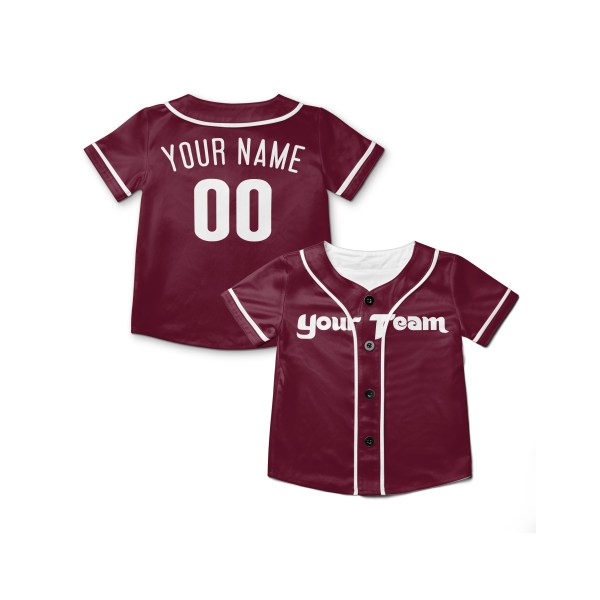 Personalized Philadelphia Phillies Baseball Jersey - Maroon Throwback Cooperstown Style, Custom Name & Number-6