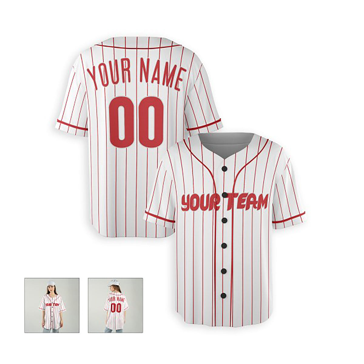 Personalized Philadelphia Phillies Baseball Jersey - White Home Style, Custom Name & Number-6