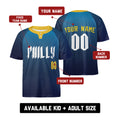 Personalized Philadelphia Phillies Philly Two-Button Baseball Jersey - City Connect Style, Custom Name & Number-2