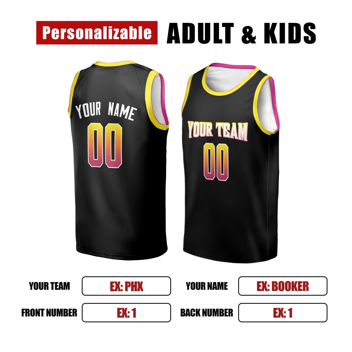 Personalized Phoenix Suns Basketball Jersey - Black Swingman Statement Style, Custom Name & Number-2
