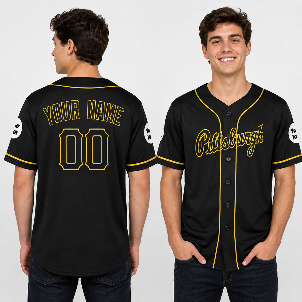 Personalized Pittsburgh Pirates Baseball Jersey - Black Alternate Style, Custom Name & Number-1
