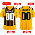 Personalized Pittsburgh Steelers 1933 Football Jersey – Gold Throwback Alternate Style, Custom Name Patch, Team Name, Number & Logo-2