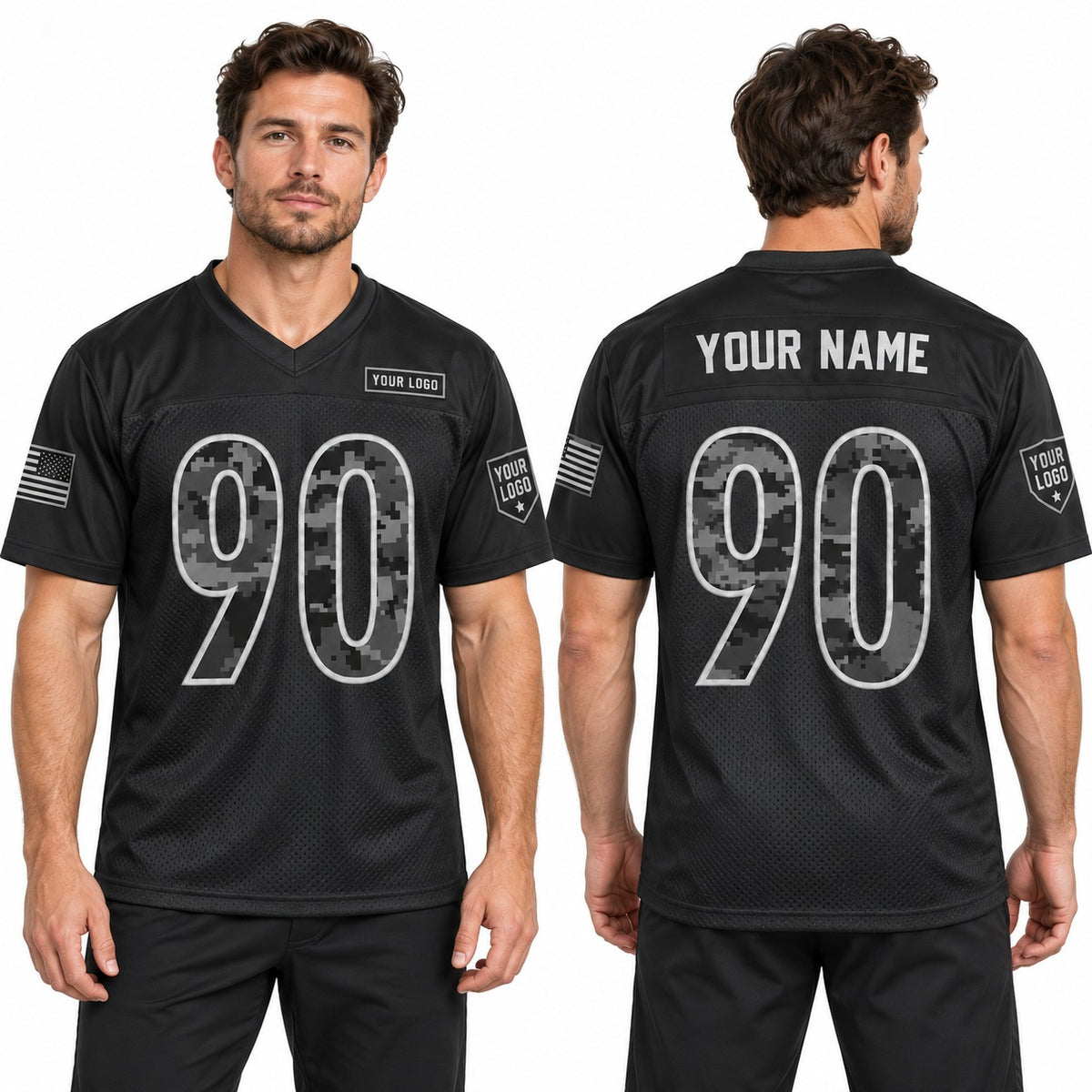 Personalized Pittsburgh Steelers 2026 Salute to Service Football Jersey – Black, Custom Name Patch, Team Name, Number & Logo-1