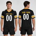 Personalized Pittsburgh Steelers Football Jersey - Black Fan Style, Custom Name & Number-1
