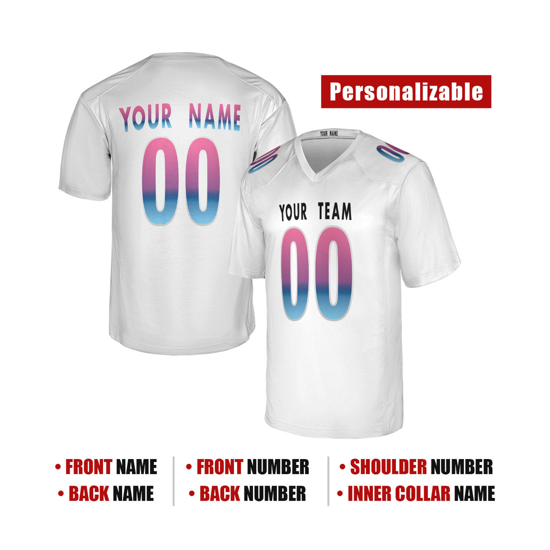 Personalized Pittsburgh Steelers Football Jersey - White Super Bowl LX Fan Style, Custom Name & Number-1