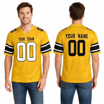 Personalized Pittsburgh Steelers Football Jersey - Yellow Alternate Fan Style, Custom Name & Number-1
