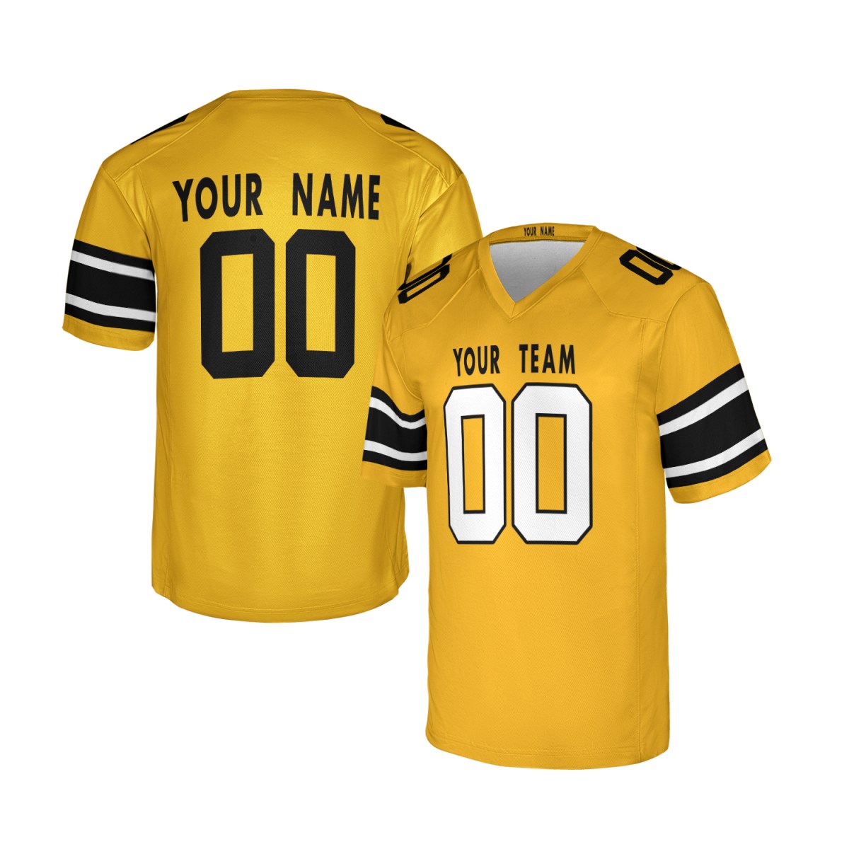 Personalized Pittsburgh Steelers Football Jersey - Yellow Alternate Fan Style, Custom Name & Number-3