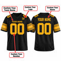 Personalized Pittsburgh Steelers Football Jersey – Black Alternate Style, Custom Name Patch, Team Name, Number & Logo-2