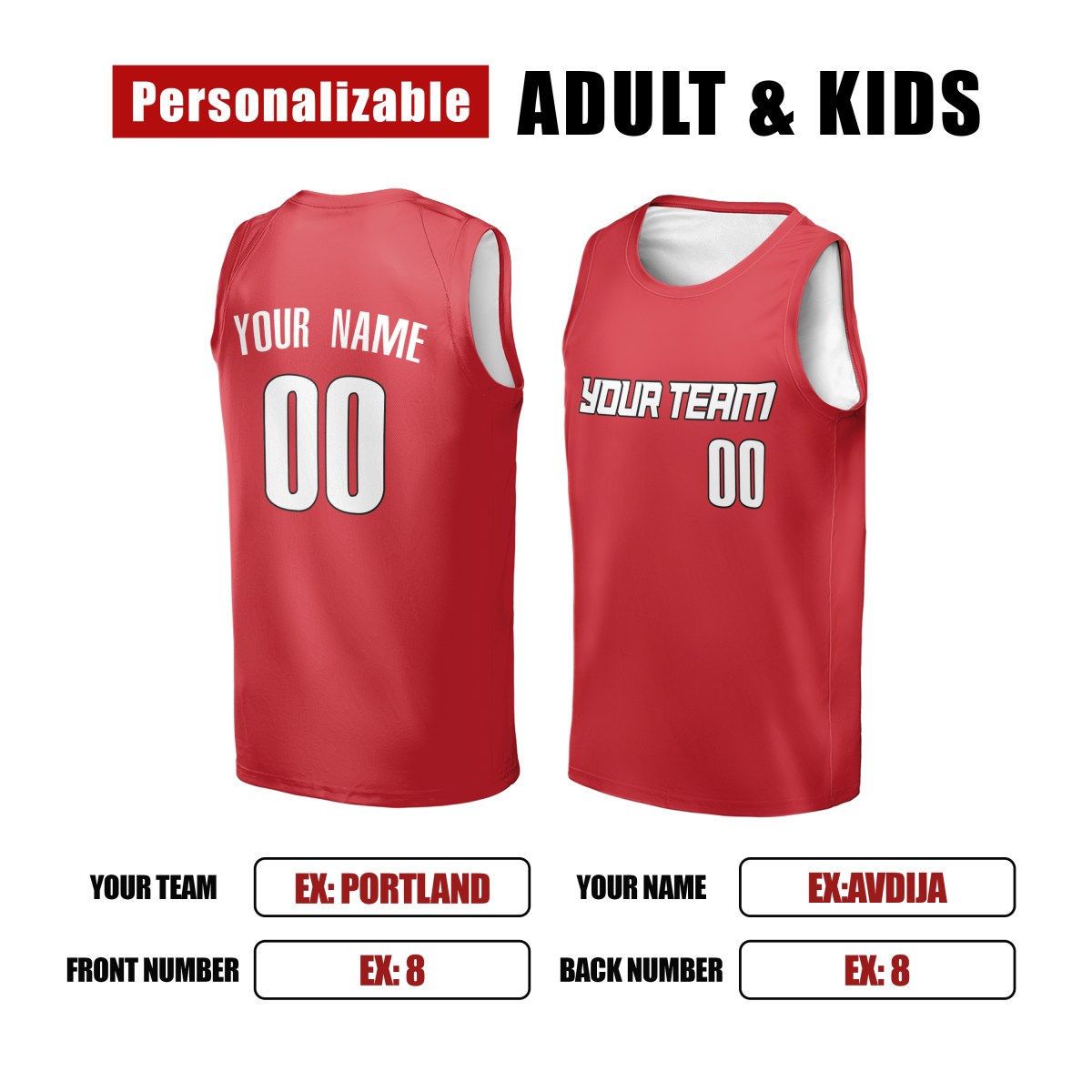 Personalized Portland Trail Blazers Basketball Jersey - Red Swingman Statement Style, Custom Name & Number-2