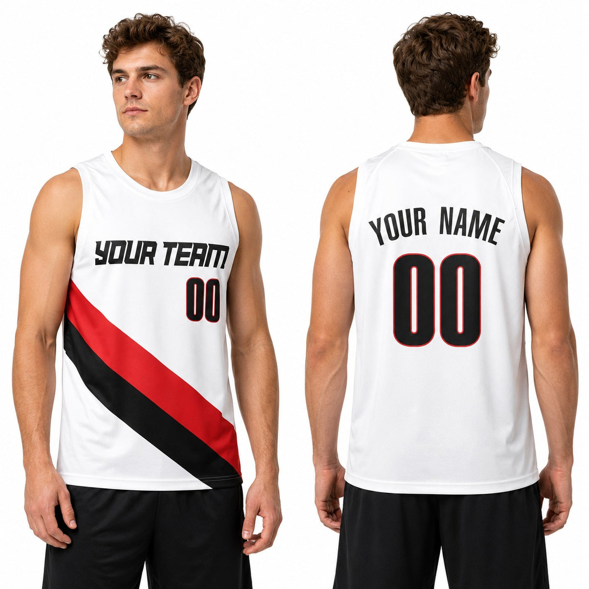 Personalized Portland Trail Blazers Basketball Jersey - White Swingman Association Style, Custom Name & Number-1