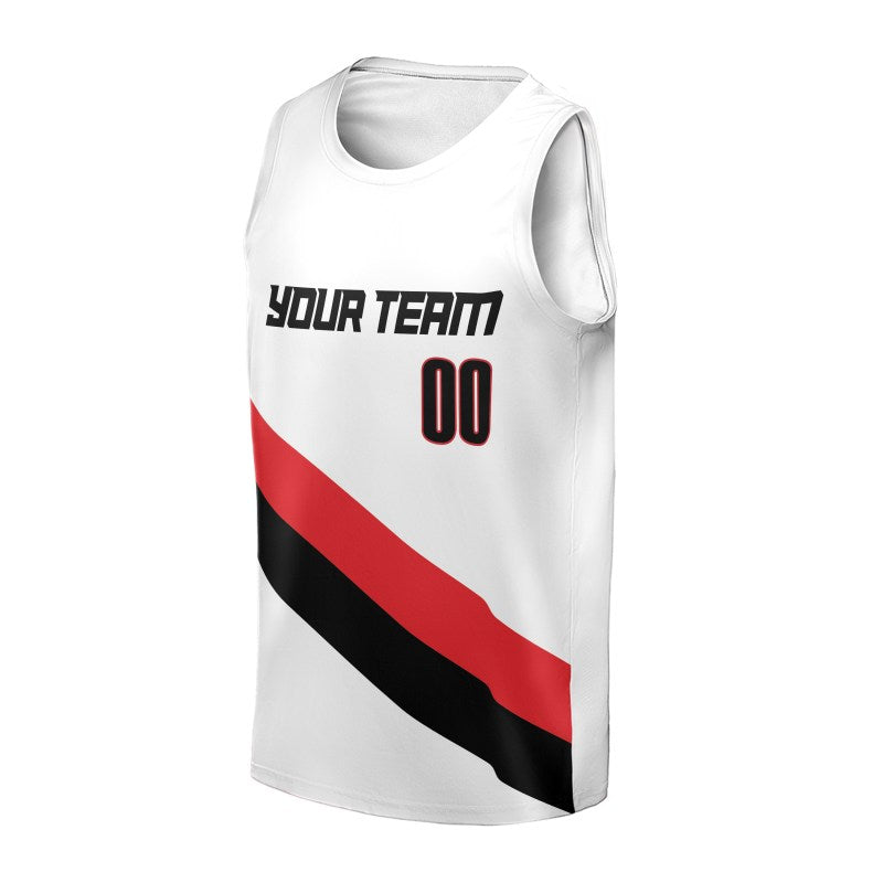 Personalized Portland Trail Blazers Basketball Jersey - White Swingman Association Style, Custom Name & Number-3