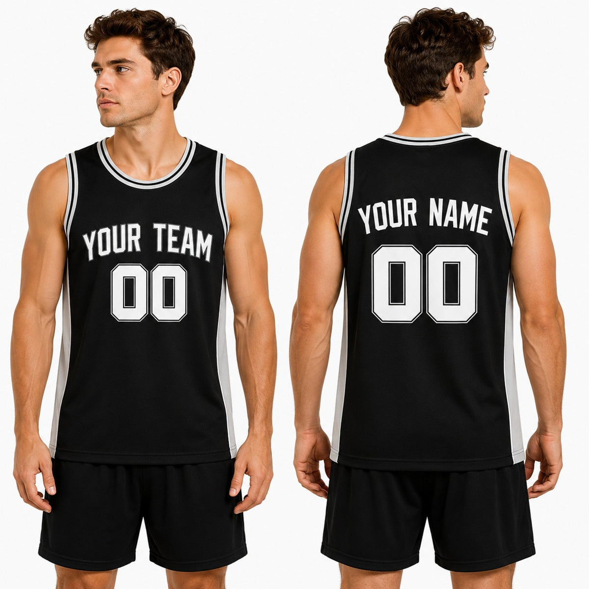 Personalized San Antonio Basketball Jersey - Black Swingman Icon Style, Custom Name & Number-1