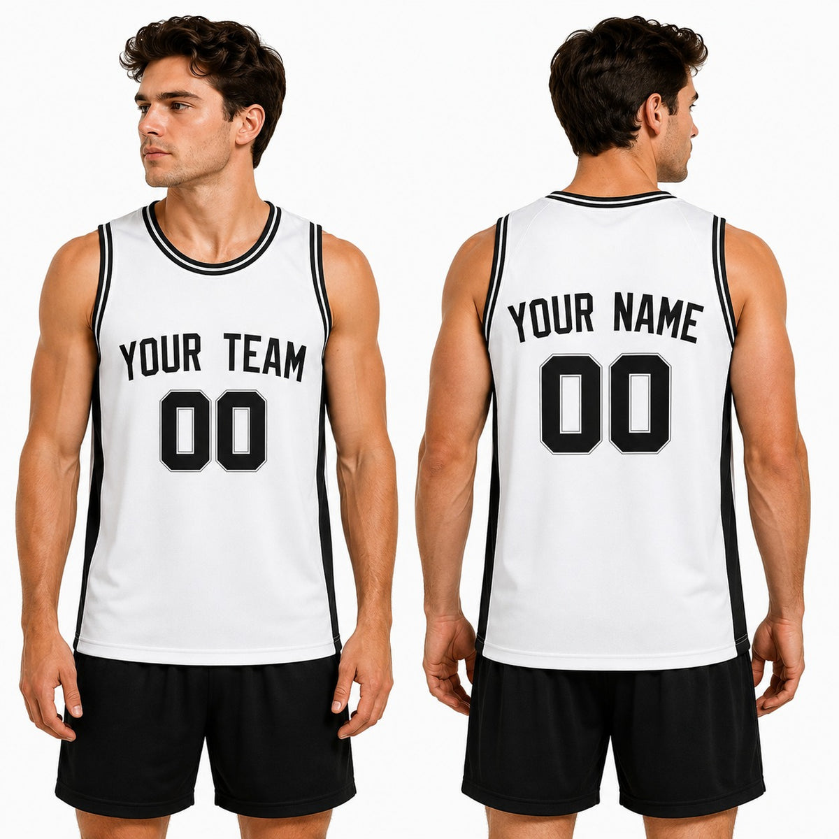 Personalized San Antonio Basketball Jersey - White Swingman Association Style, Custom Name & Number-1