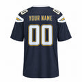 Personalized San Diego Chargers Football Jersey – Navy Gridiron Classics Style, Custom Name Patch, Team Name, Number & Logo-4