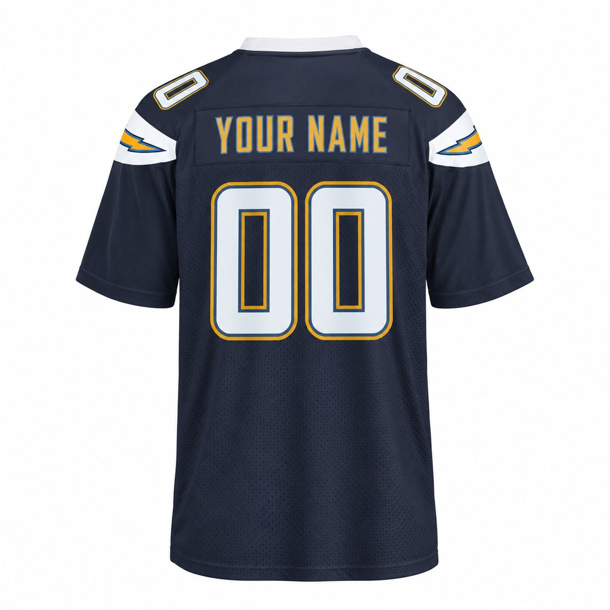 Personalized San Diego Chargers Football Jersey – Navy Gridiron Classics Style, Custom Name Patch, Team Name, Number & Logo-4