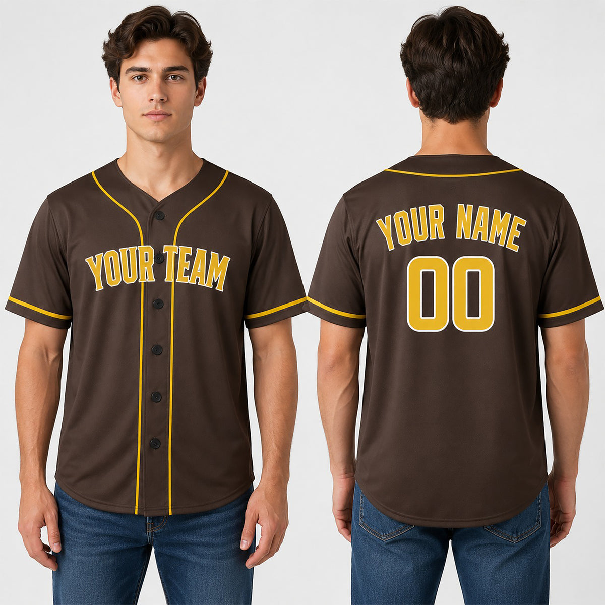 Personalized San Diego Padres Baseball Jersey - Brown Alternate Style, Custom Name & Number-1