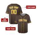 Personalized San Diego Padres Baseball Jersey - Brown Alternate Style, Custom Name & Number-2