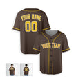 Personalized San Diego Padres Baseball Jersey - Brown Alternate Style, Custom Name & Number-4