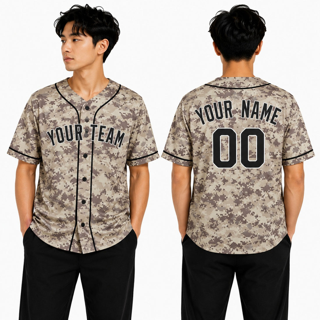 Personalized San Diego Padres Baseball Jersey - Camo USMC Alternate Style, Custom Name & Number-1