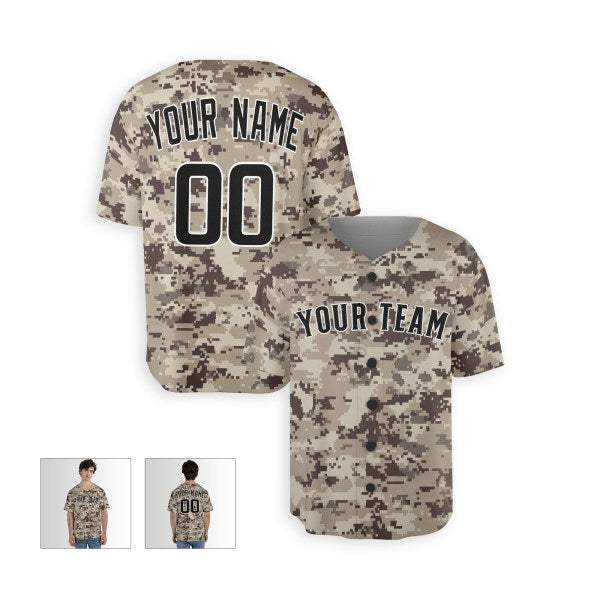 Personalized San Diego Padres Baseball Jersey - Camo USMC Alternate Style, Custom Name & Number-4