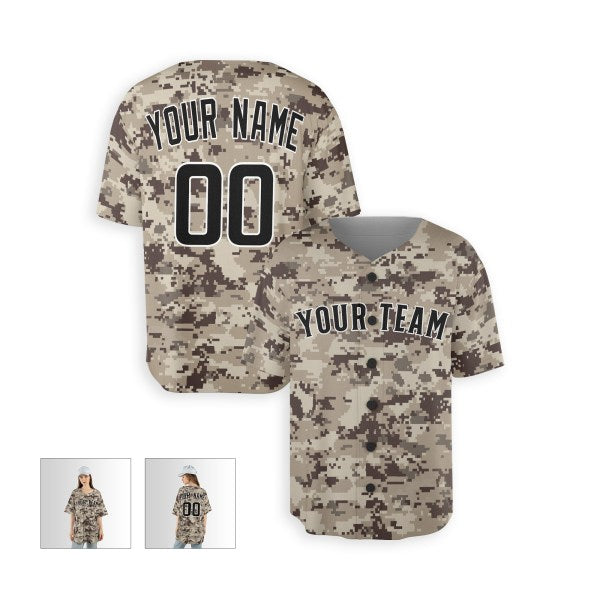 Personalized San Diego Padres Baseball Jersey - Camo USMC Alternate Style, Custom Name & Number-5