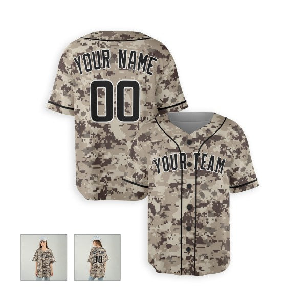 Personalized San Diego Padres Baseball Jersey - Camo USMC Alternate Style, Custom Name & Number-6