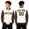 Personalized San Diego Padres Varsity Jacket – White Brown Alternate Style 2, Custom Name & Number-1