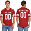 Personalized San Francisco 49ers Football Jersey - Scarlet Fan Style, Custom Name & Number-1