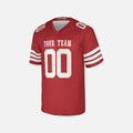 Personalized San Francisco 49ers Football Jersey - Scarlet Fan Style, Custom Name & Number-3