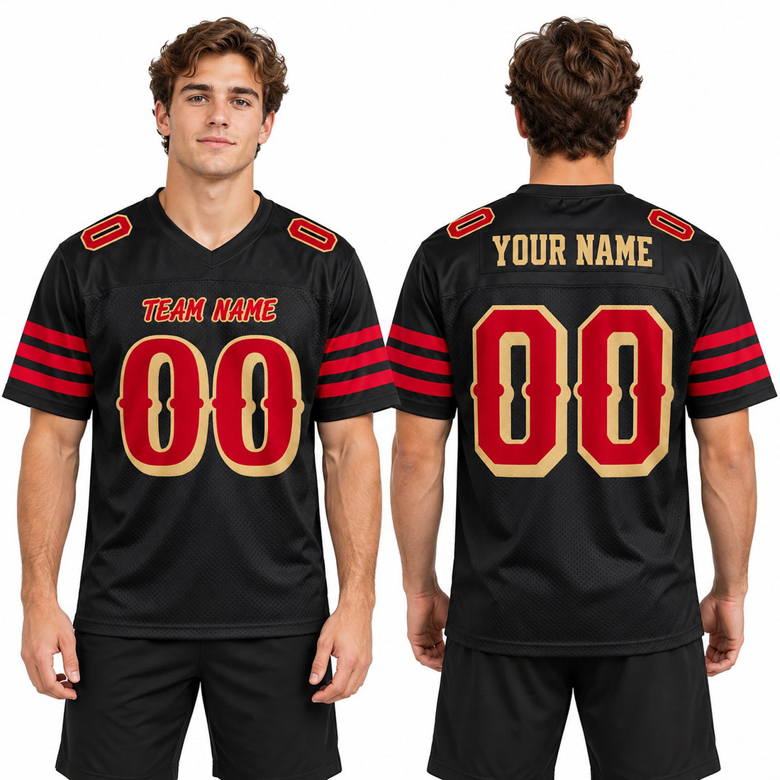 Personalized San Francisco 49ers Football Jersey – Black Rivalries Limited Style, Custom Name Patch, Team Name, Number & Logo-1