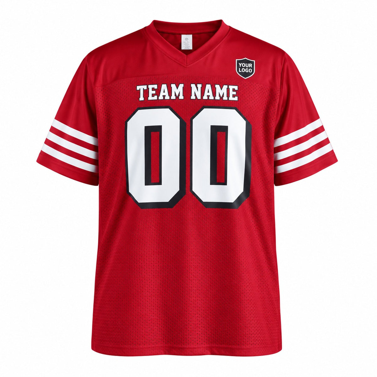 Personalized San Francisco 49ers Football Jersey – Scarlet 80th Anniversary Alternate Style, Custom Name Patch, Team Name, Number & Logo-3