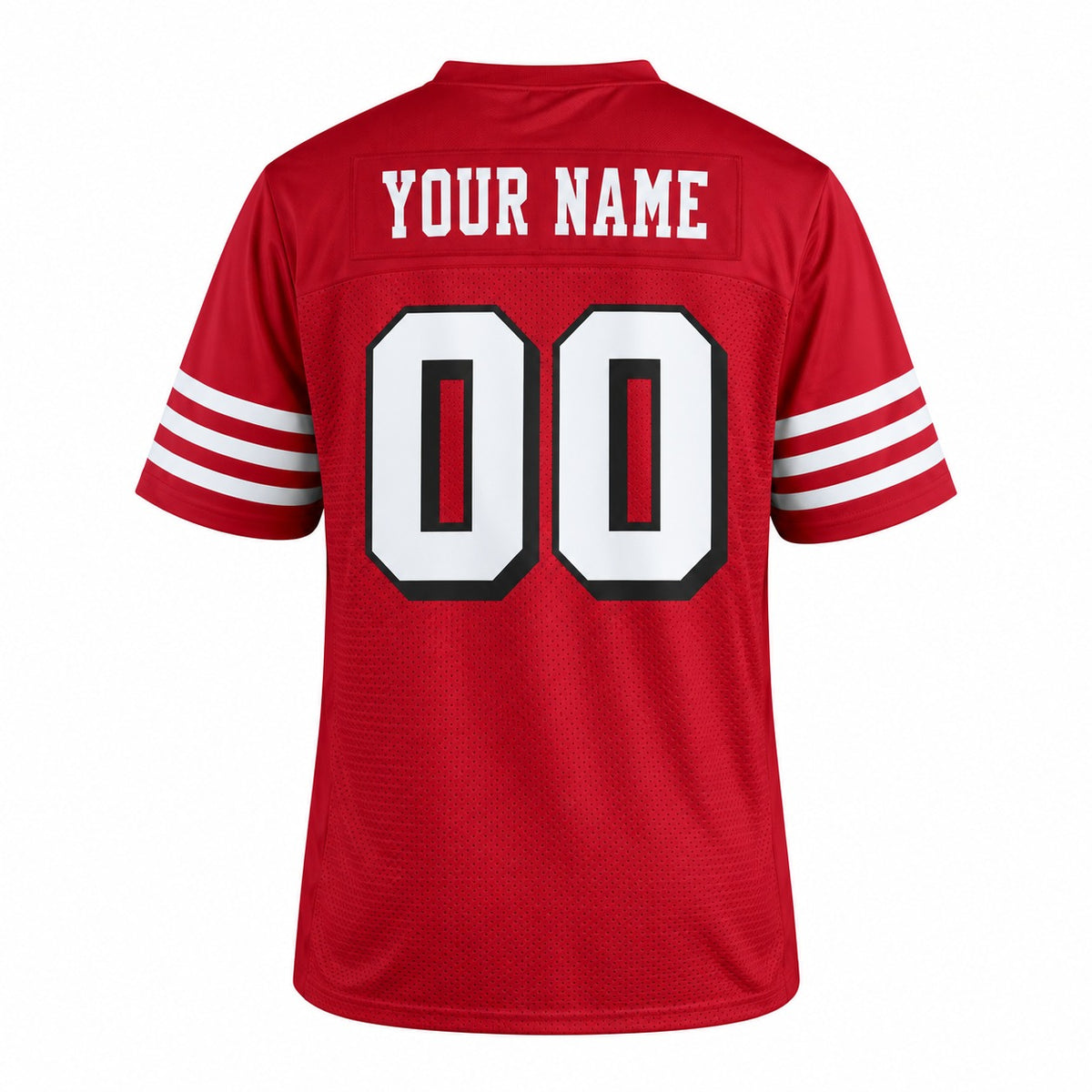 Personalized San Francisco 49ers Football Jersey – Scarlet 80th Anniversary Alternate Style, Custom Name Patch, Team Name, Number & Logo-4