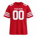 Personalized San Francisco 49ers Football Jersey – Scarlet Style, Custom Name Patch, Team Name, Number & Logo-3