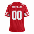 Personalized San Francisco 49ers Football Jersey – Scarlet Style, Custom Name Patch, Team Name, Number & Logo-4