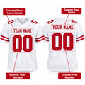 Personalized San Francisco 49ers Football Jersey – White Game Style, Custom Name Patch, Team Name, Number & Logo-2