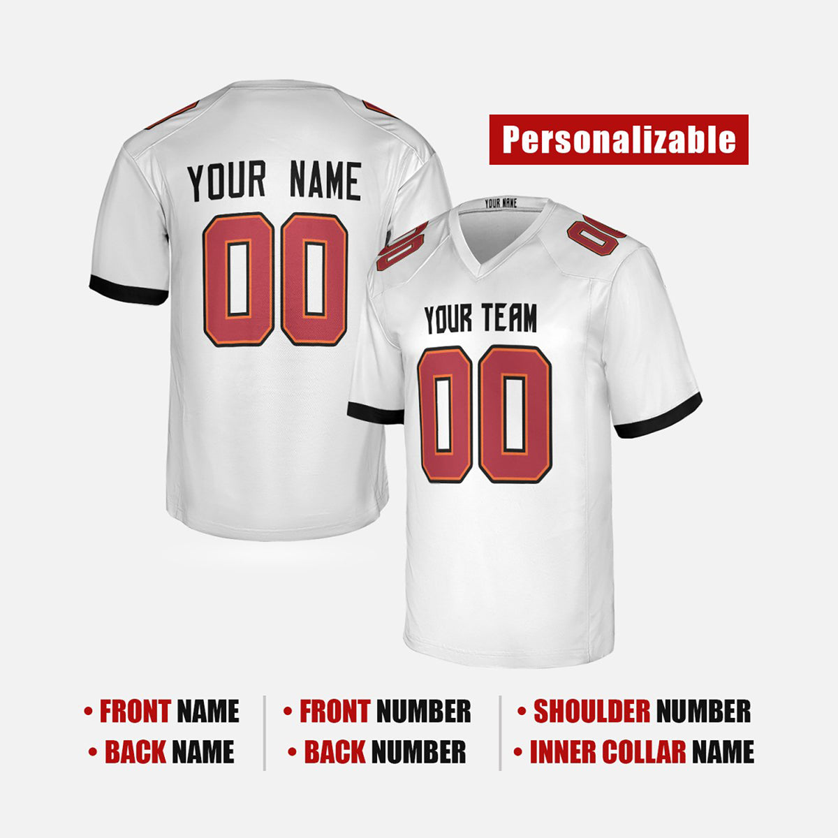 Personalized San Francisco 49ers Football Jersey – White Limited Alternate Style, Custom Name & Number-2