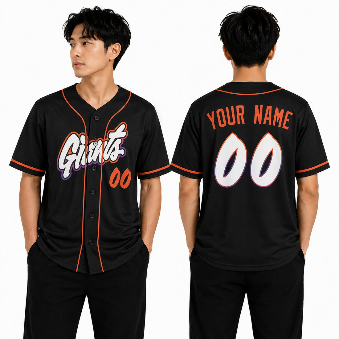 Personalized San Francisco Giants Baseball Jersey - Black City Connect Style, Custom Name & Number-1